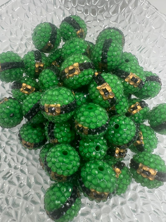 Santa Belt Rhinestone Bead 20 MM (1pc)