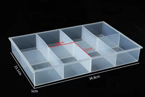8-Compartment Plastic Tray