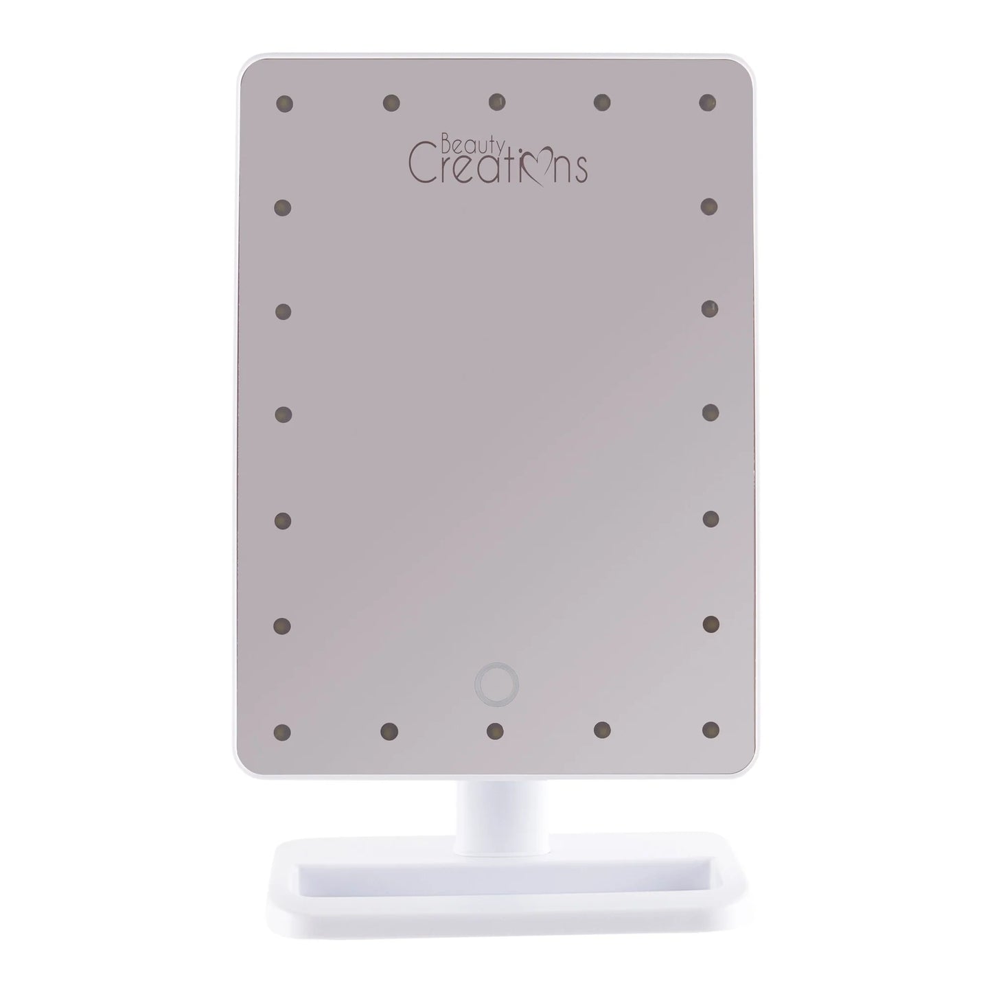20 LED TOUCH SMALL MIRROR - WHITE