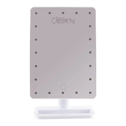 20 LED TOUCH SMALL MIRROR - WHITE