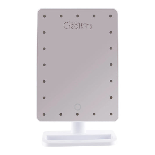 20 LED TOUCH SMALL MIRROR - WHITE