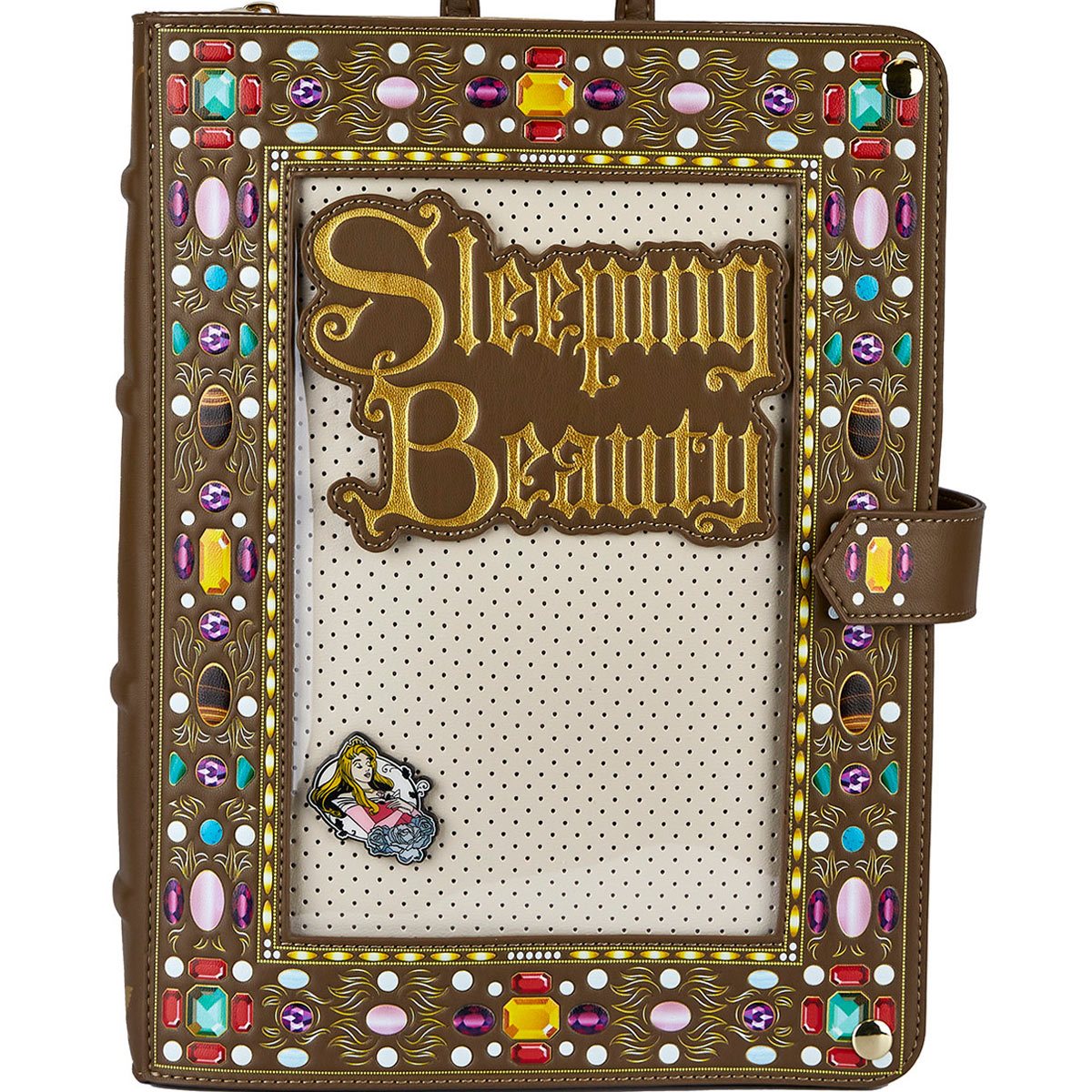 Sleeping Beauty Story Book Pin Collector Backpack